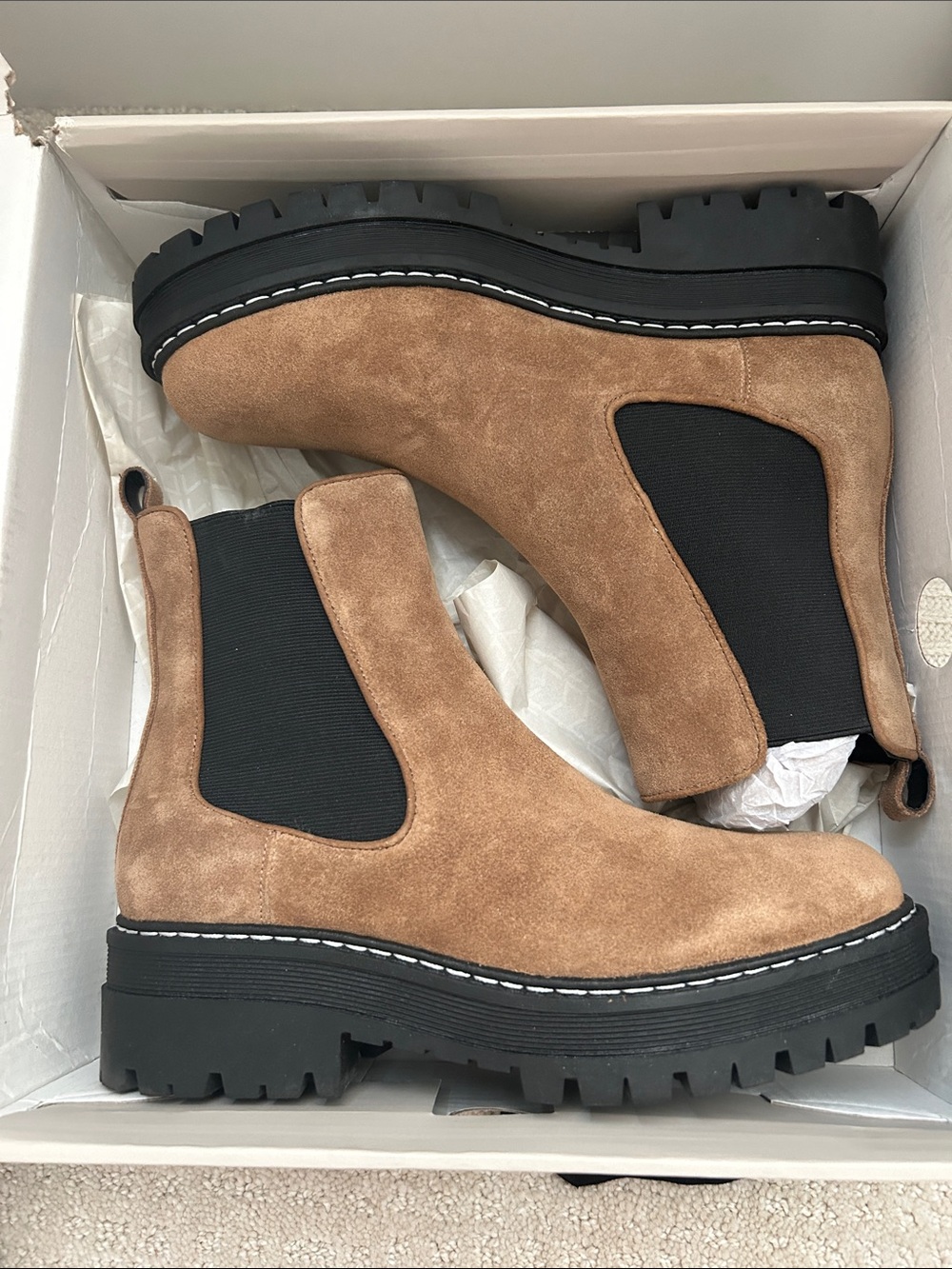 Marc Fisher Chelsea Suede Lug Boots